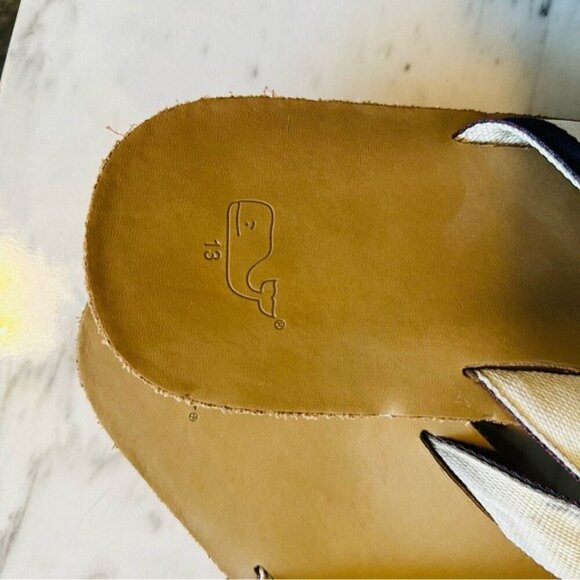 VGC Vineyard Vines America Red White Blue Strap Thong Flip Flops Men's Sz US 13 - Picture 3 of 6